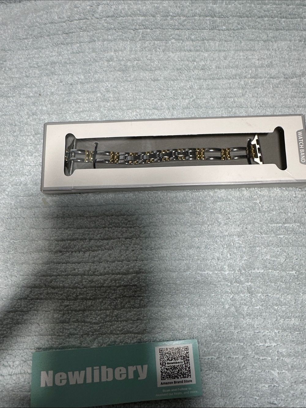 Two-Tone Stainless Steel Watch Band - Silver & Gold for Apple Watch NWT